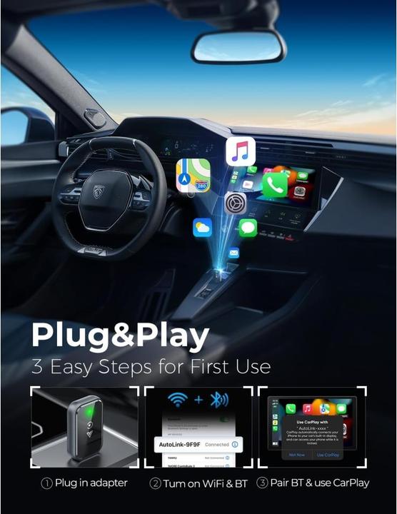 Produktbild PowerGuard 2-in-1 Wireless iOS Carplay & Android Auto Dongle