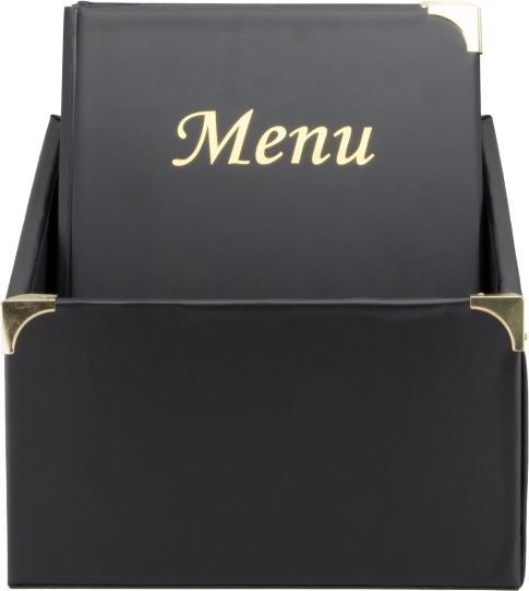 Actual product image SecurityXtra 10 pcs A4 BASIC menuomslag i opbevaringsboks i sort