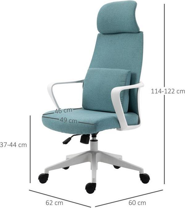 Image du produit Swisshandel24 chaise de bureau ergonomique avec fonction massage chaise de jeu en nylon bleu