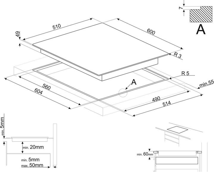 Produktbild Smeg SI2M7643D Autark-Induktionsfelder (60 cm, Elektrokochfeld)