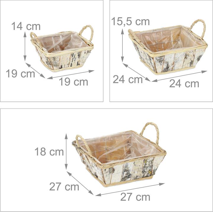 Image du produit Relaxdays 3x pot de fleurs (27 cm)