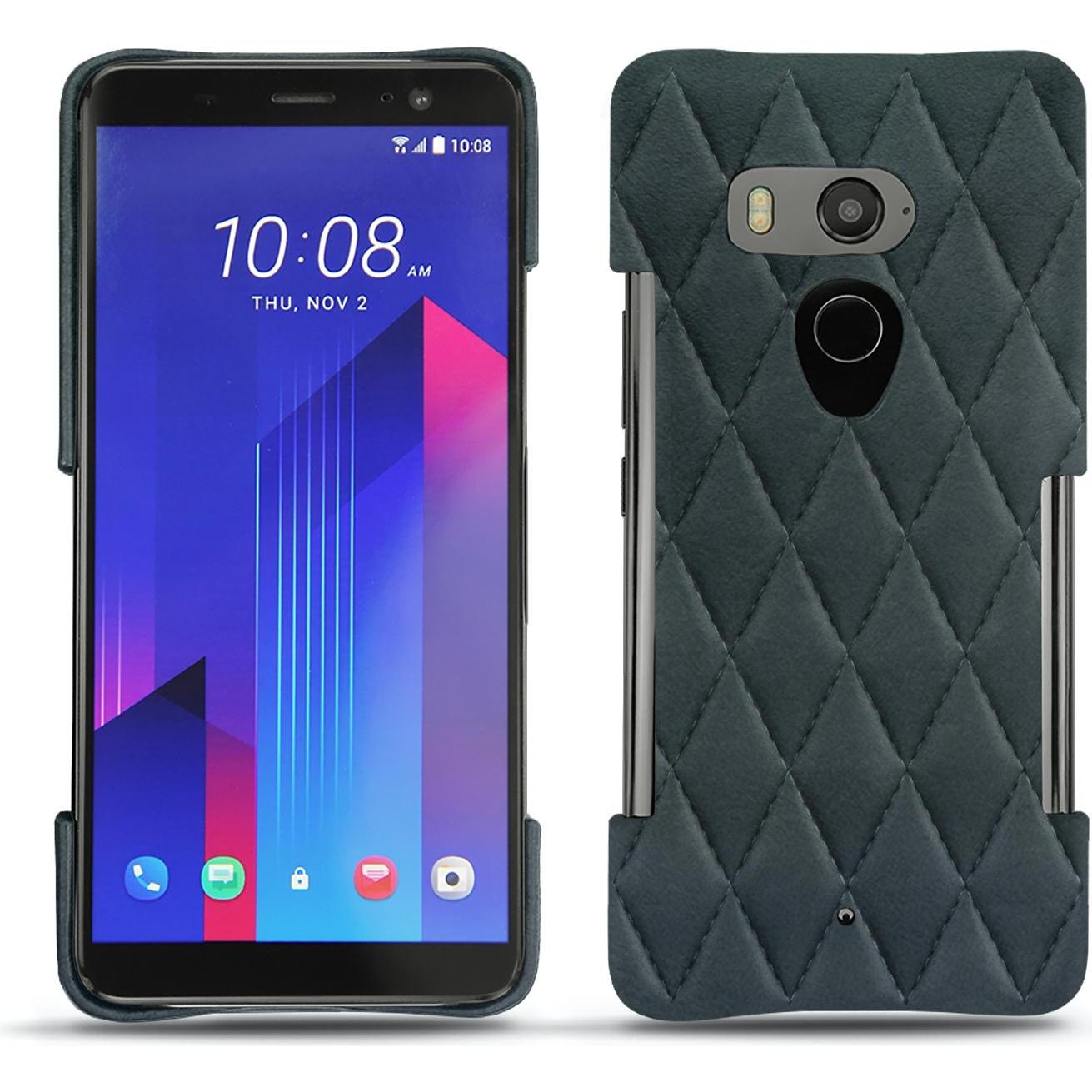 Noreve Lederschutzhülle (HTC U11+), Smartphone Hülle, Blau