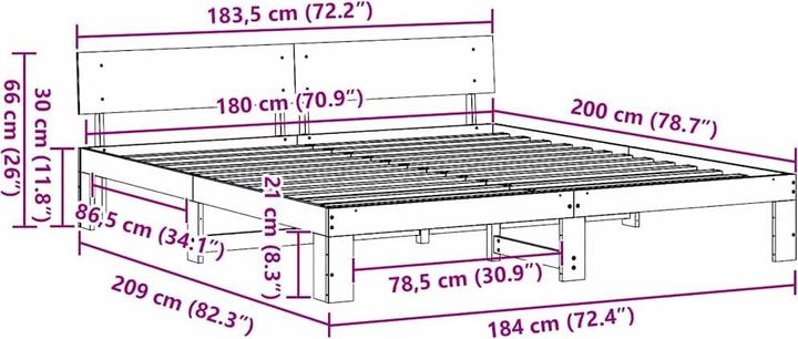 Immagine prodotto vidaXL Letto (180 x 200 cm)