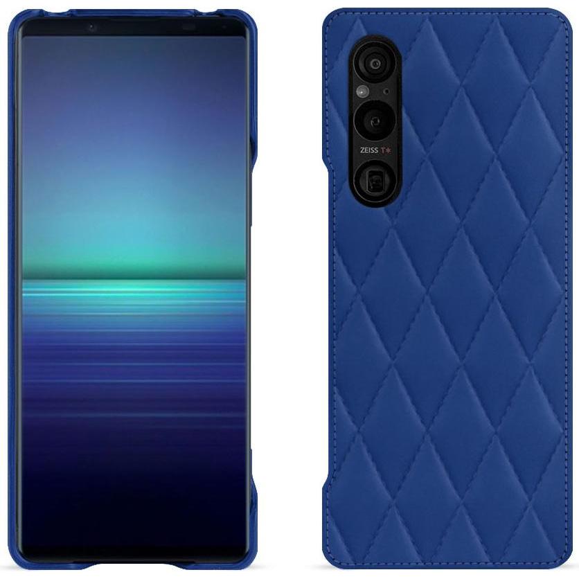 Thumbnail - Noreve Lederschutzhülle (Sony Xperia 1 V), Smartphone Hülle, Blau