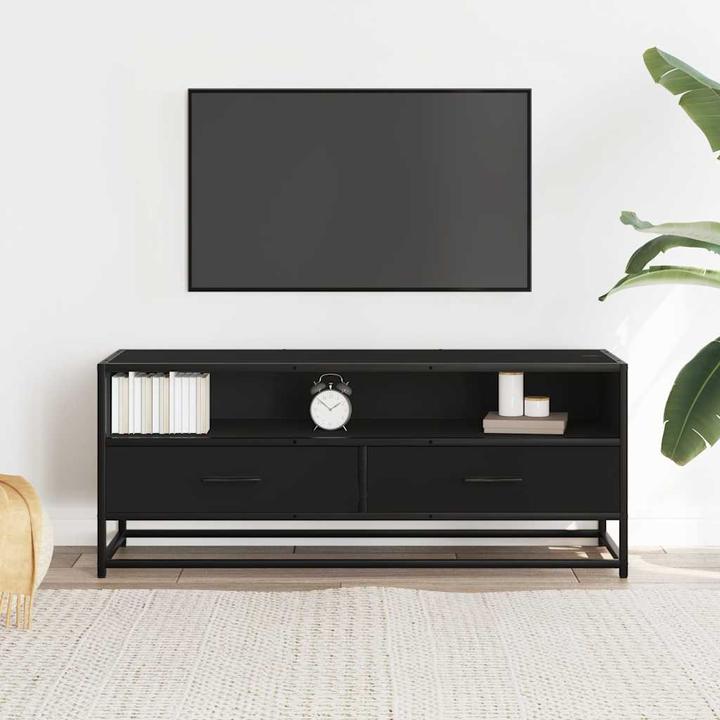 Actual product image vidaXL TV cabinet Lowboard TV cabinet TV table Wood-based material Metal (80 x 34.5 x 40 cm)