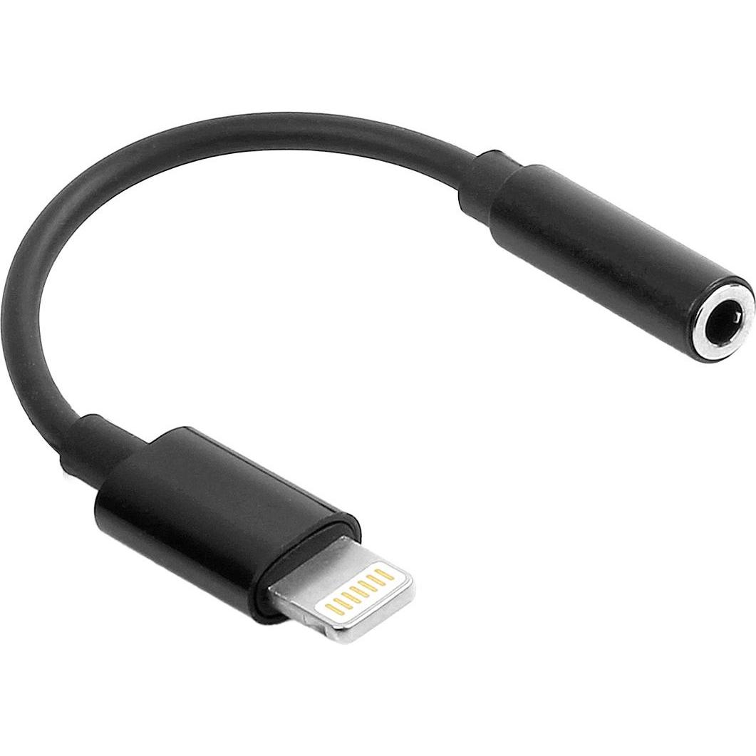 Maxlife adapter audio MXJL-02 jack 3,5 mm - Lightning black (Adattatore jack), Adattatore audio, Nero