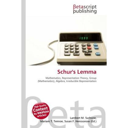 Schur's Lemma, Fachbücher