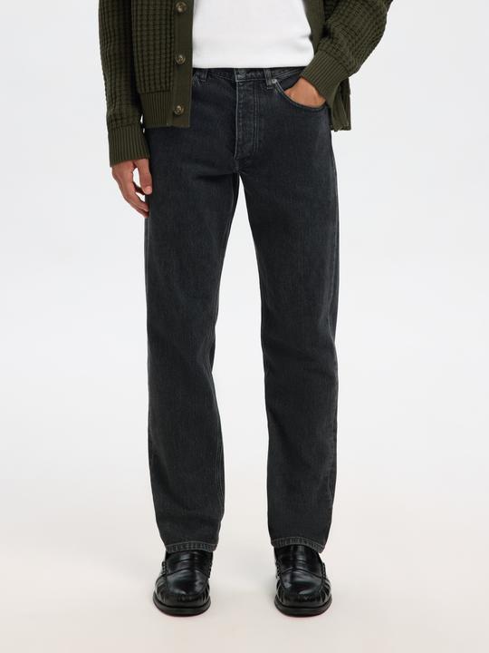 Actual product image Selected 196 Dark Wash Straight Fit Jeans (W28/L32)