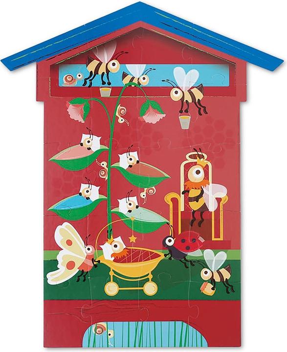 Actual product image Scratch Contour puzzle bee double sided (20 pieces)