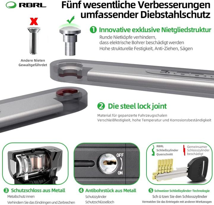 Actual product image Rbrl Folding lock (75 cm)