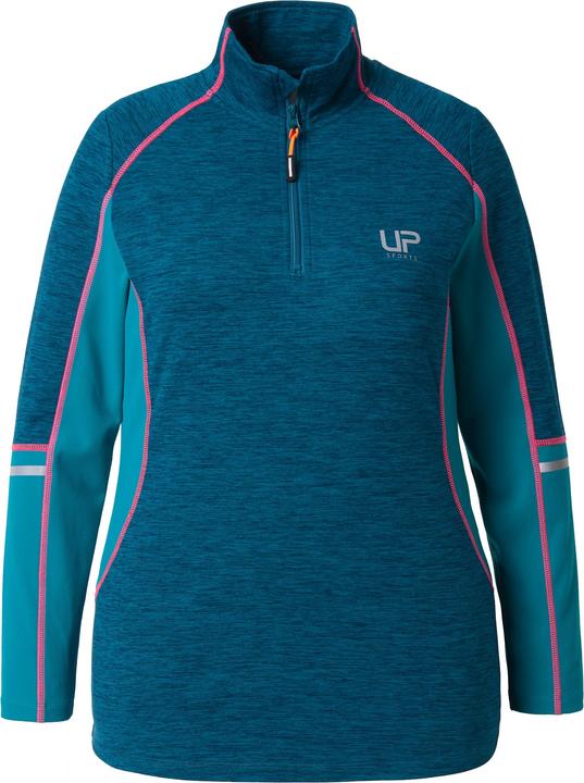 Produktbild Ulla Popken Funktionsshirt, Slim, Stehkragen, Zipper, Langarm (54)