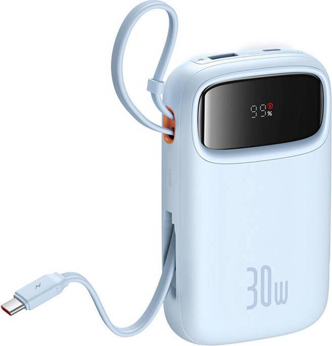 Image du produit Baseus Banque d'alimentation QPow 2 10000mAh 30W 2xUSB-C (blue) (10000 mAh, 30 W)
