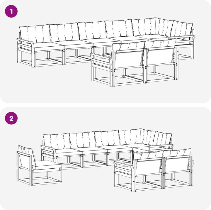Produktbild vidaXL Outdoor-Sofa