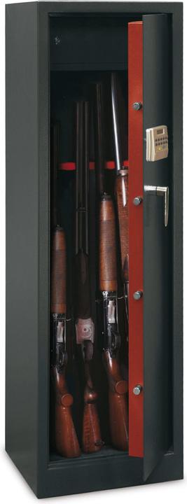 Thirard Armoire à fusil monteria, fermeture électronique à code, 4 pênes, capacité de 10 fusils -