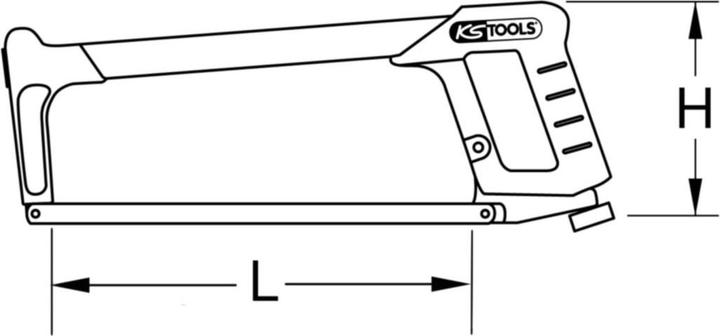 Actual product image KS Tools Quick release metal saw bow