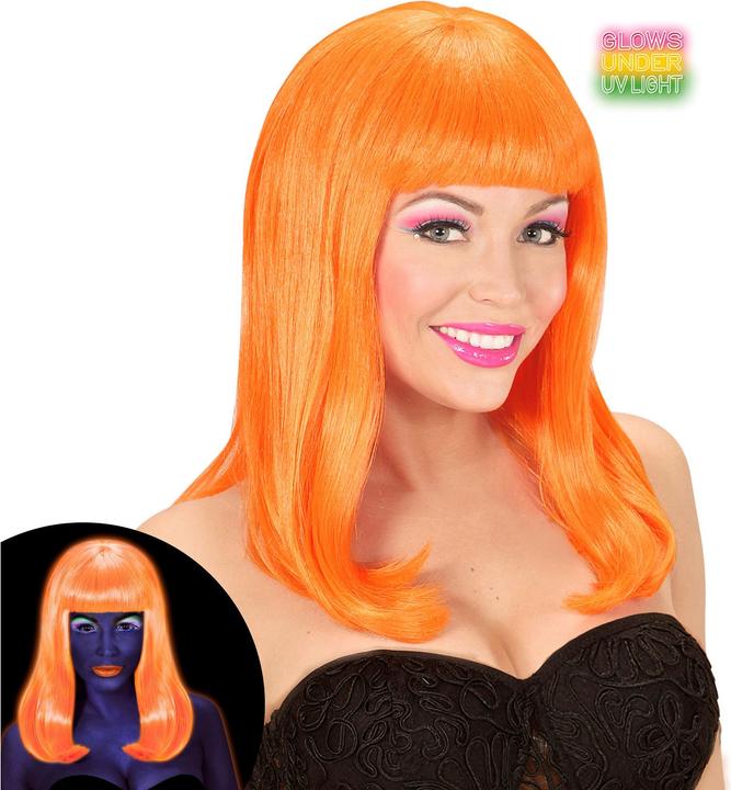 Actual product image Widmann Wig Patsy neon orange