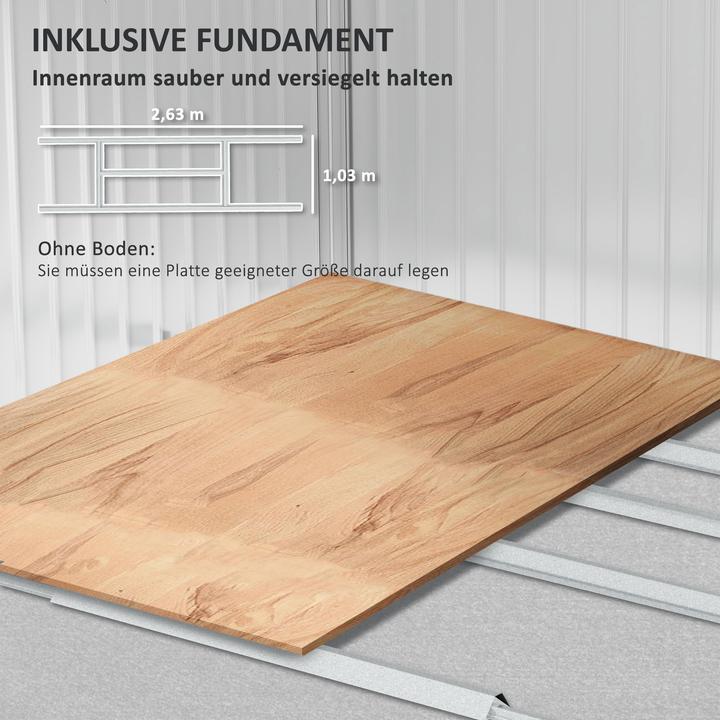 Image du produit Outsunny Gerätehaus Stahl Dunkelgrau