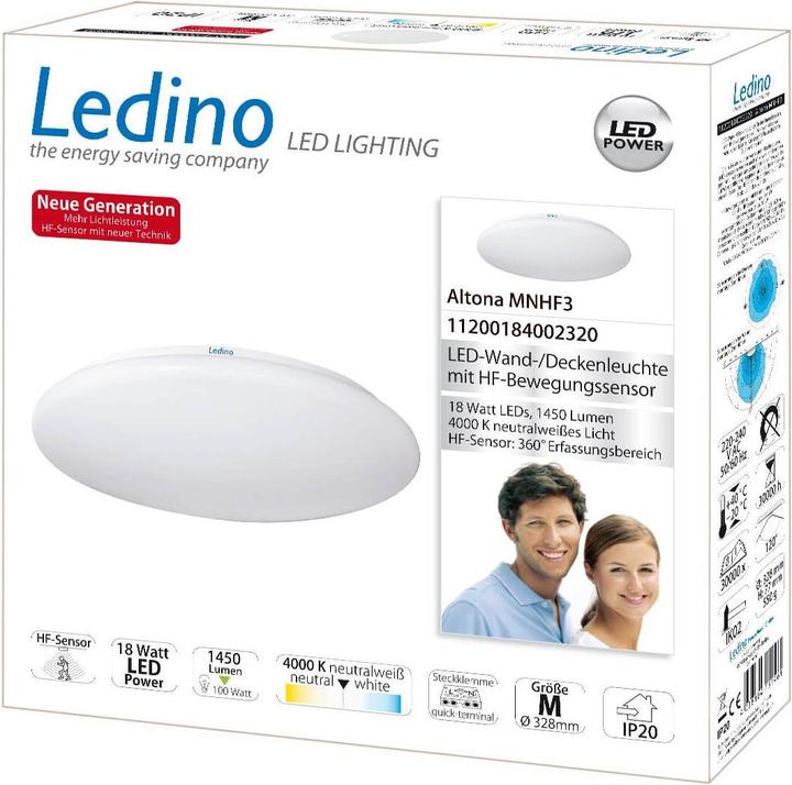 Productafbeelding Ledino Opbouwarmatuur Altona MNHF3 18 Watt 4000 K Wit (1450 lm)