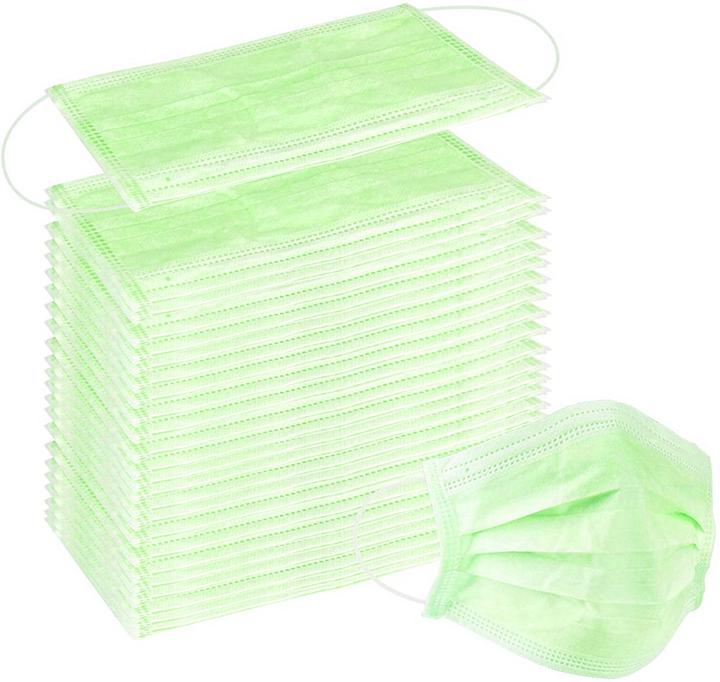 PhoneLook Gesichtsmasken Box Set von 50 chirurgischen Mundschutz Masken Grün (50 x)