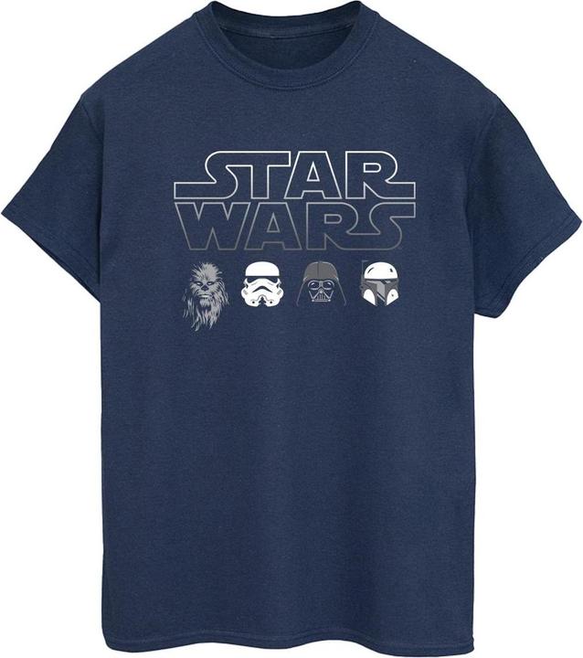Actual product image Star Wars Womens/Ladies Character Heads Cotton Boyfriend T-Shirt (S)
