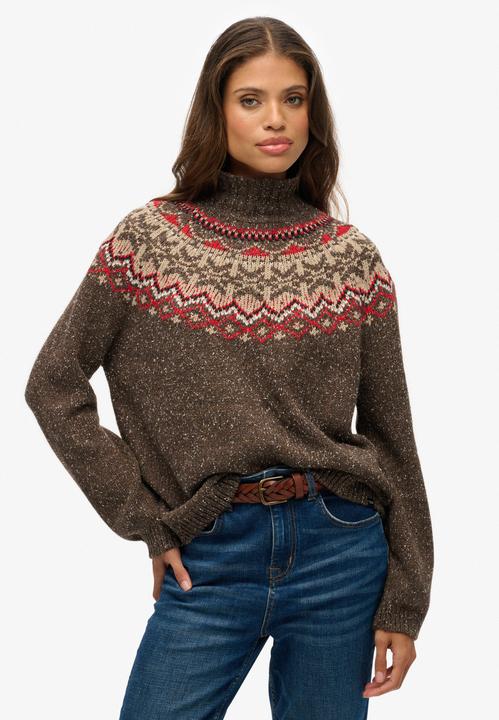 Image du produit Superdry Pull à col montant en jacquard femme (M)