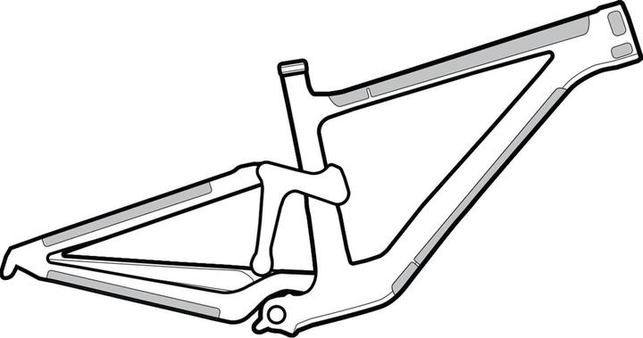 Actual product image Lizard Skins Unisex - Adult frame protection set frame cover, transparent, shiny, 10 pieces (One size, Unique specimen)