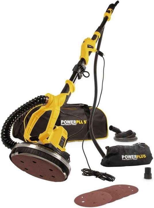 Image du produit Powerplus Ponceuse pour cloisons sèches télescopique 1050W Ø225mm - 6 Acc. (Ponceuse à disque, 1050 W)