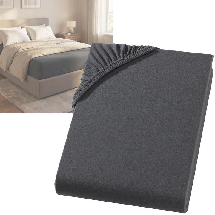 Produktbild Casativo Premium Spannbetttuch für Boxspringbett & Wasserbett - Anthrazit, 140-160x220 cm - 190g/m2 (140 x 220 cm, 160 x 220 cm)