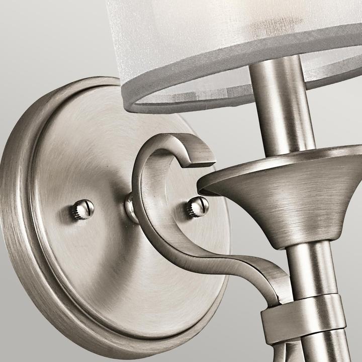 Produktbild Elstead Lighting Lacey Wandleuchte E14 Antikes Zinn Weiss-organza (E14, IP20)