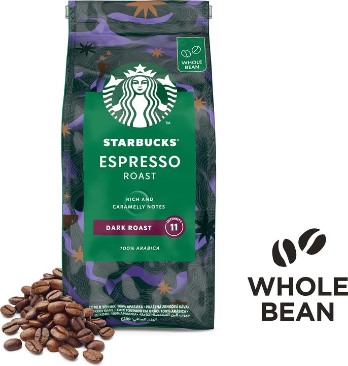 Image du produit Starbucks Espresso Roast Dark Roast Café en grains torréfié (450 g, Torréfaction foncée)