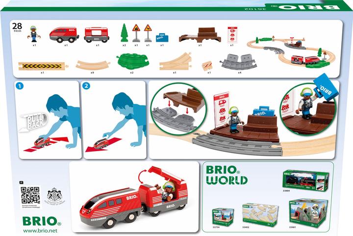 Produktbild Ravensburger BRIO World – 36102 Zugset mit Rückziehmotor | Zugset-Zubehör für Kinder ab 3 Jahren