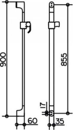 Produktbild Keuco Brausestange EDITION 400 900mm vc