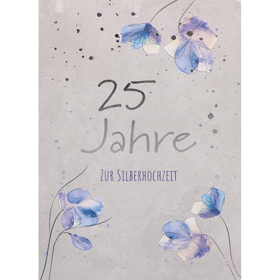 Butzon & Bercker, Grusskarte + Briefpapier, 25 Jahre. Zur Silberhochzeit