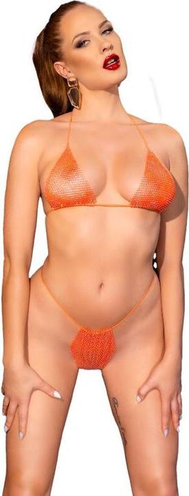 Produktbild Chilirose - CR 4898 ORANGE STRAS BIKINI EINE GRÃ–SSE (One Size)