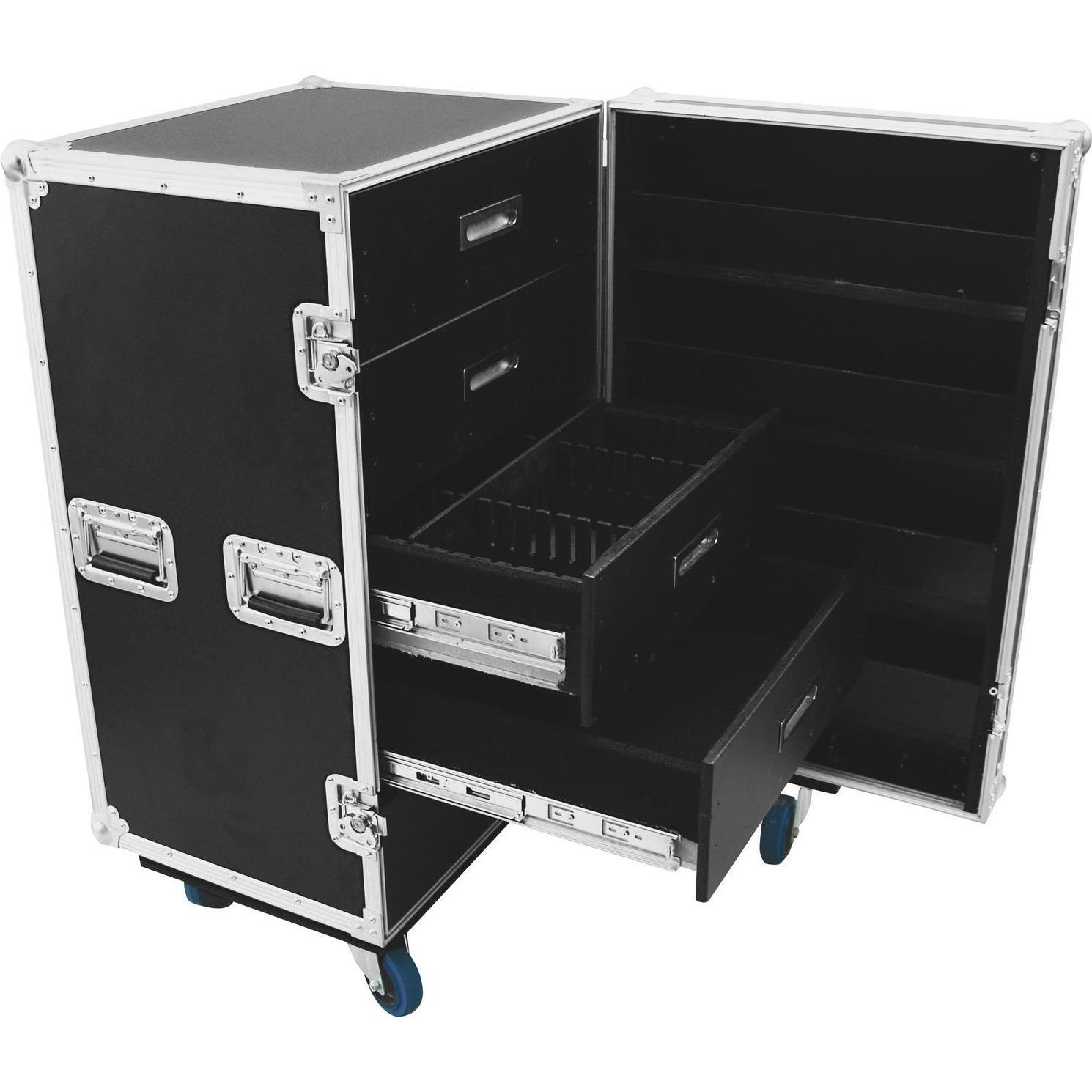 Roadinger Universal-Schubladen-Case TSF-1 mit Rollen (Universal), Audio Racks + Cases