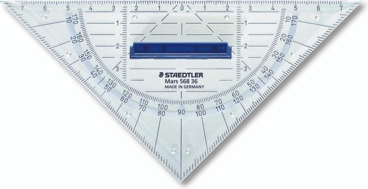 Staedtler Set quadrato 16cm in p.stirene con manico tr (16 cm, Materiale sintetico)