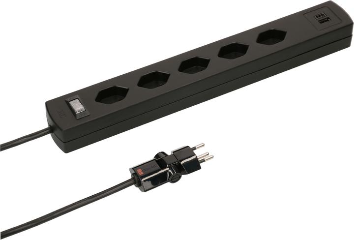 Produktbild Max Hauri Safety Line 90° mit Schalter (5 x, Typ 13, USB-C, USB-A, 2 m)