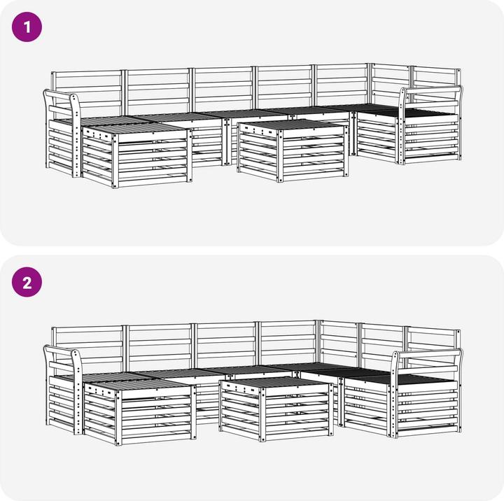 Produktbild vidaXL Outdoor-Sofa