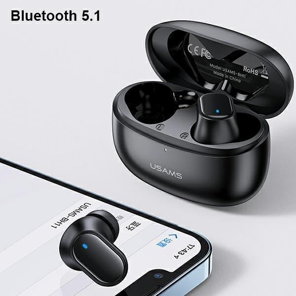Produktbild Usams Słuchawki Bluetooth 5.1 TWS BH series bezprzewodowe czerwony/red BHUBH03 (ANC, 5 h, Kabellos)