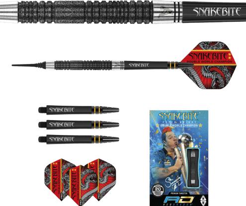 Immagine prodotto Red Dragon Peter Wright Snakebite DWC SE Nero Softtip (20 g)