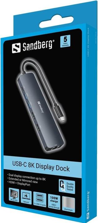 Produktbild Sandberg Multi Dock (USB-C, 6 Ports)