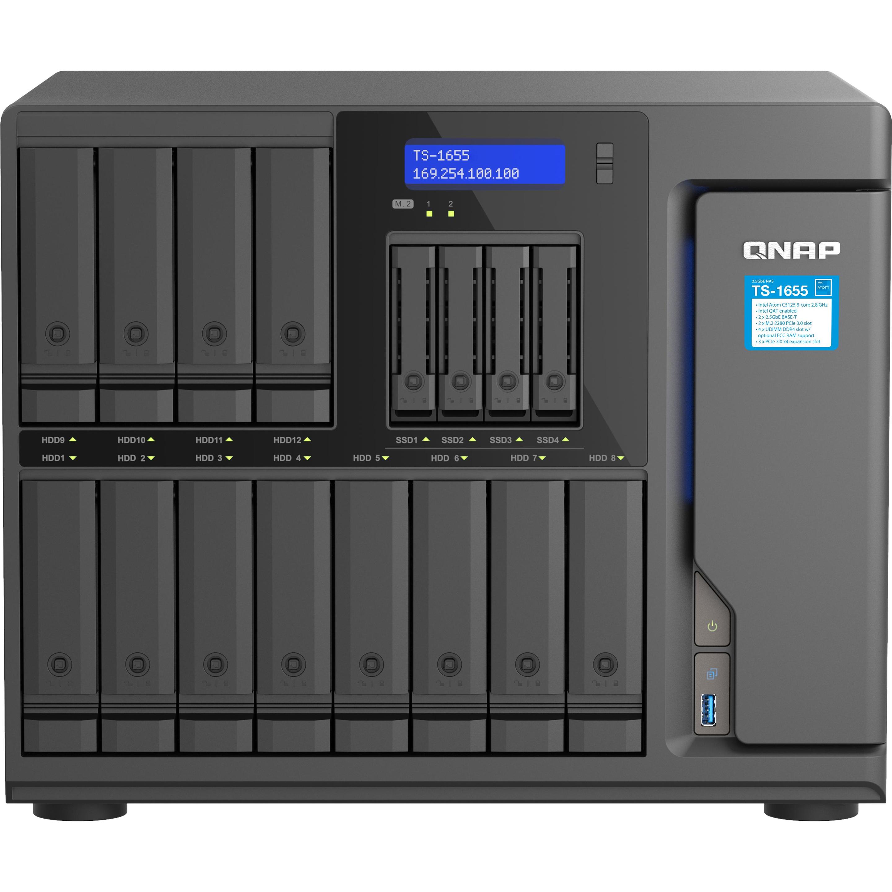QNAP TS-1655-8G (0 TB), NAS, Grau