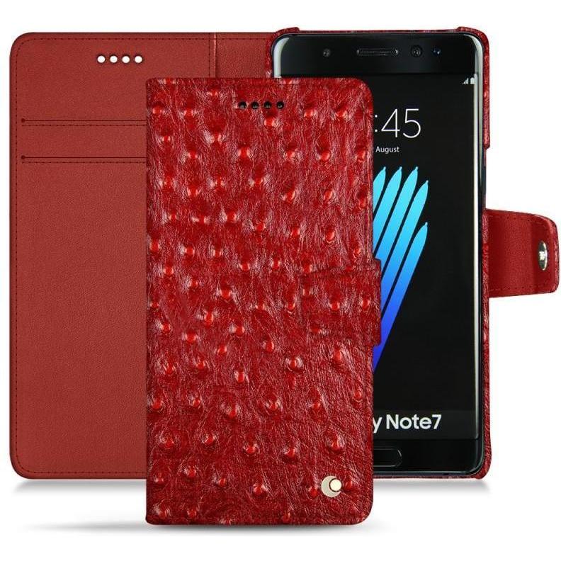 Thumbnail - Noreve Lederschutzhülle Wallet (Samsung Galaxy Note 7), Smartphone Hülle, Rot