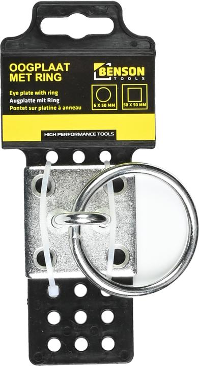 Actual product image Benson Eye plate with ring 6 mm
