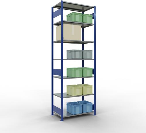 Immagine prodotto Schulte Lagertechnik Sistema di scaffalature di base senza viti MULTIplus150 con ripiani di lunghezza
