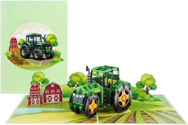 Actual product image MU Classic 3D Pop-Up Grusskarte - Traktor (1 pcs.)