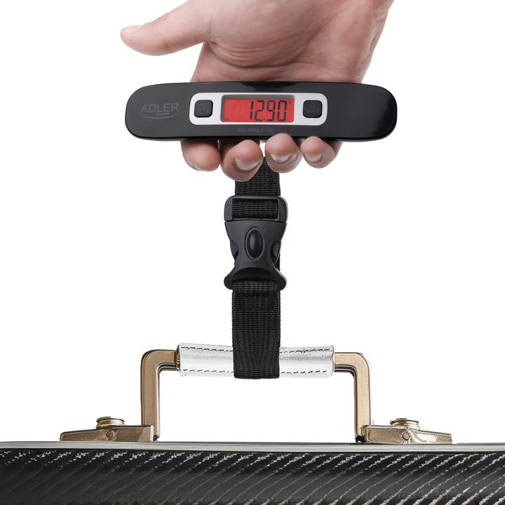 Actual product image Adler | Travel Luggage Scale | AD 8190 | Maximum weight (capacity) 50 kg | Accuracy 10 g | Black