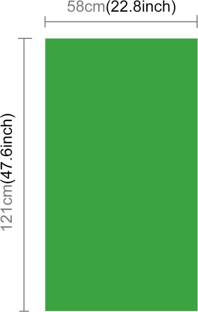 Actual product image Puluz Photography Background PVC Paper Kits for Studio Tent Box, Size: 121cm x 58cm (Green) (58 cm)