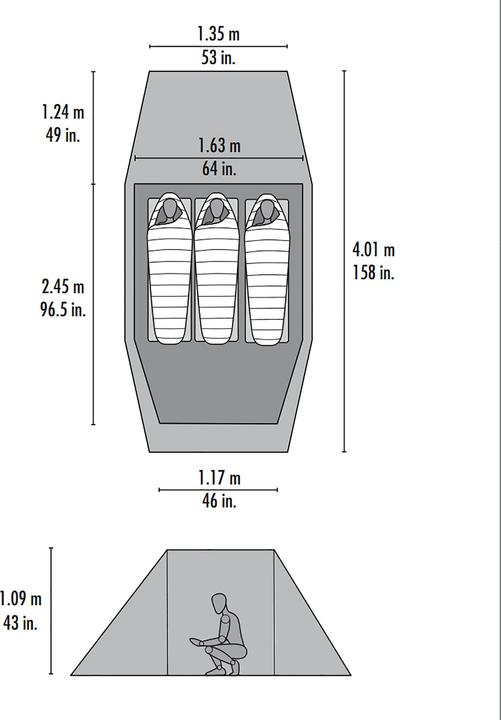 Produktbild Msr Tindheim 3 (Tunnelzelt, 2.91 kg, 3 Personen)