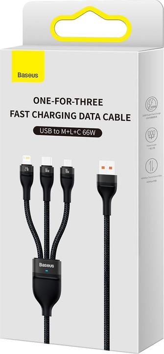 Produktbild Baseus Flash Series Ⅱ (1.20 m, USB 2.0, 66 W)
